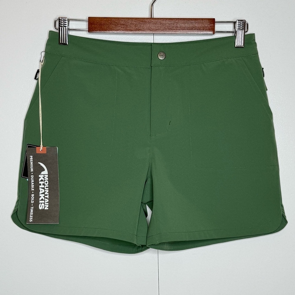 Mountain Khakis Green Lagoon Trail Shorts Classic Fit- Size 4 NWT - Picture 2 of 16